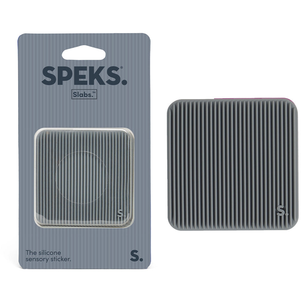 Speks Slabs - Groove Grey - Silicone Sensory Sticker