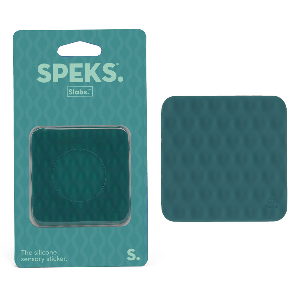 Speks Slabs - Mesh Green - Silicone Sensory Sticker