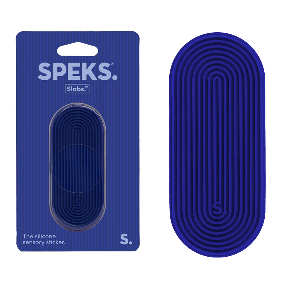 Speks Slabs - Groove Blue - Silicone Sensory Sticker