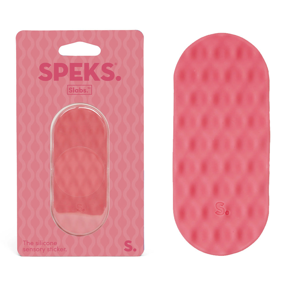 Speks Slabs - Mesh Pink - Silicone Sensory Sticker