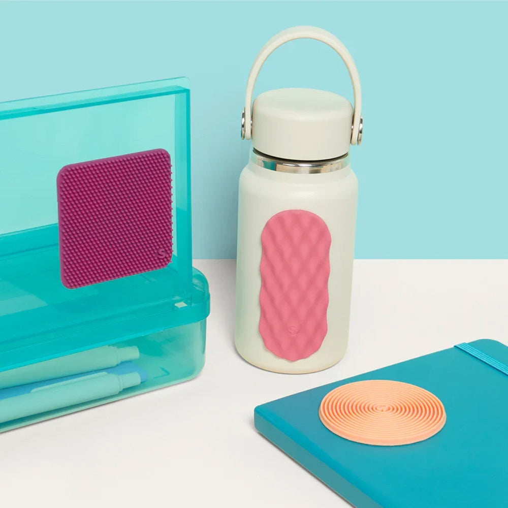 Speks Slabs - Mesh Pink - Silicone Sensory Sticker