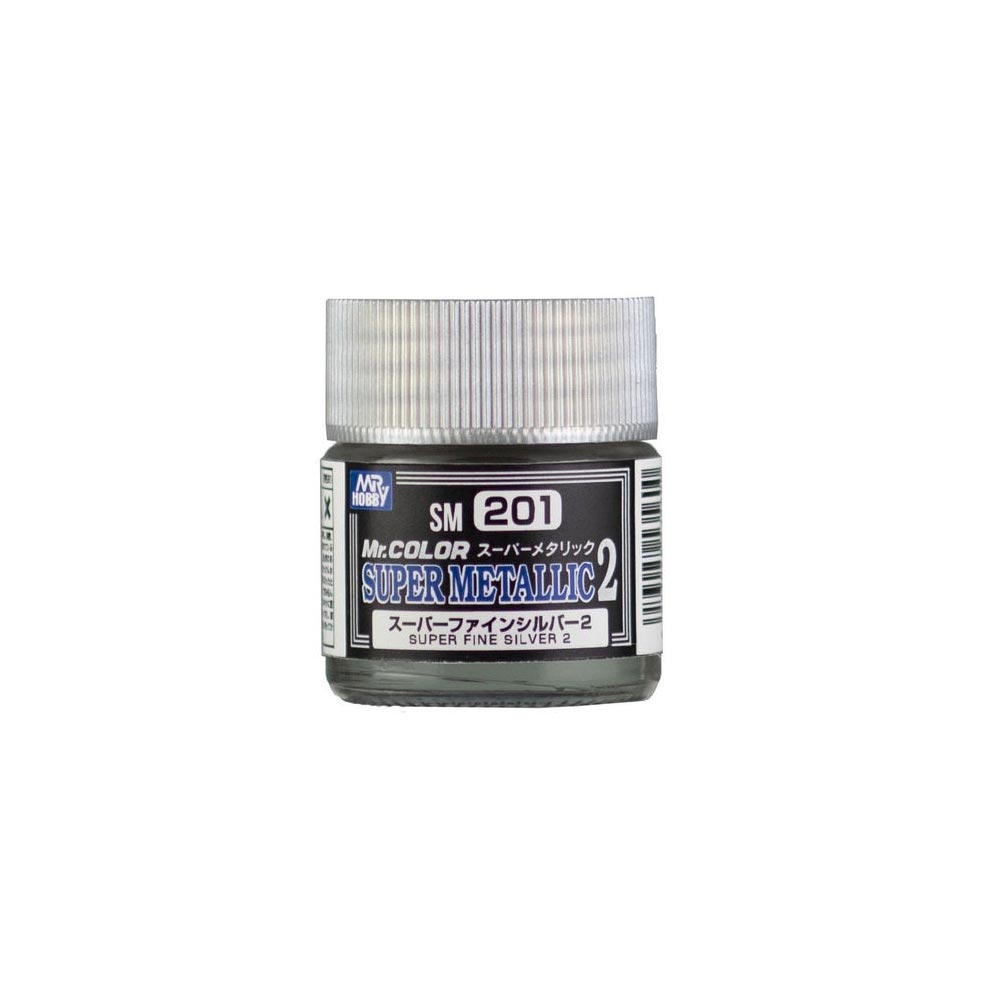 Mr. Hobby Mr. Colour - SM-201 - Super Fine Silver Super Metallic II 10ml Paint
