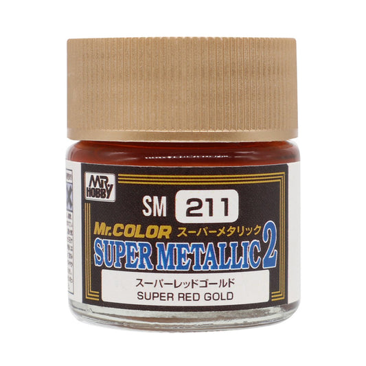 Mr. Hobby Mr. Colour - SM-211 Super Red Gold Super Metallic II 10ml Model Paint