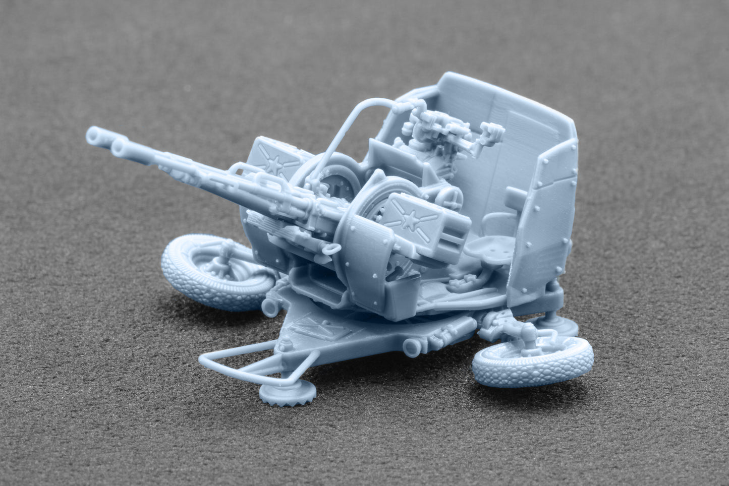 ScaleX ZU-23-2 With Armored Shields 1:72 3D Printed Model Kit SM-72201