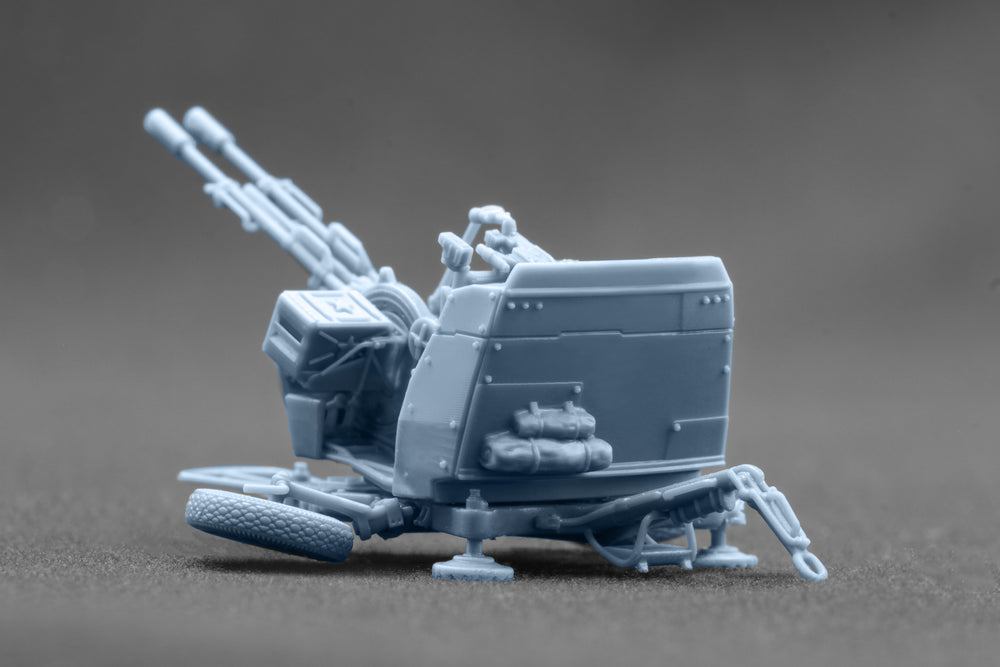 ScaleX ZU-23-2 With Armored Shields 1:72 3D Printed Model Kit SM-72201