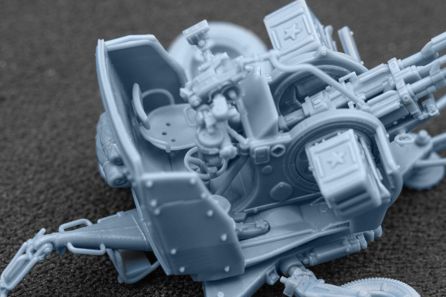 ScaleX ZU-23-2 With Armored Shields 1:72 3D Printed Model Kit SM-72201