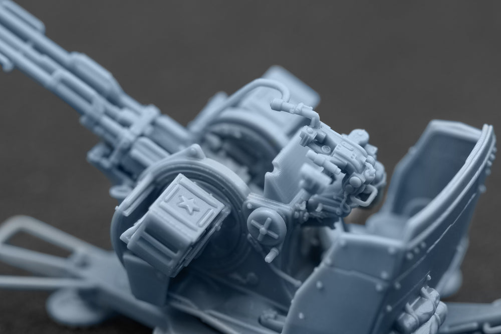 ScaleX ZU-23-2 With Armored Shields 1:72 3D Printed Model Kit SM-72201