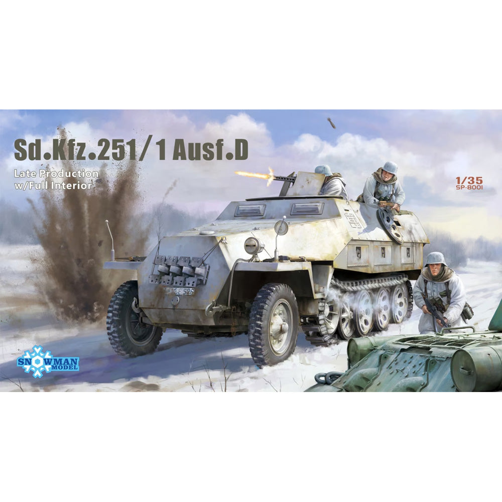 Snowman Model SP8001 Sd.Kfz.251/1 Ausf.D (Late) Half-Track 1:35 Model Kit