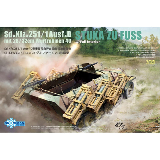 Snowman Model SP8004 Sd.Kfz.251/1 Ausf.D Stuka Zu Fuss w/Interior 1:35 Model Kit