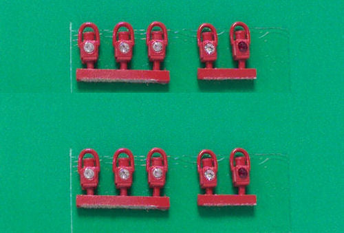 Springside DA2-2 GWR Red Head and Tail Lamps (10) OO Gauge