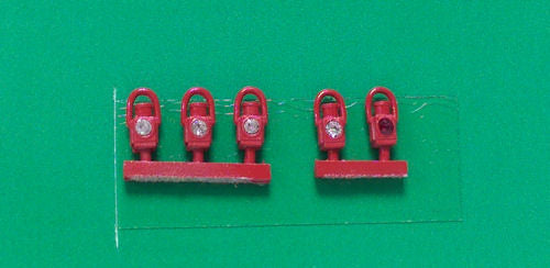 Springside DA2 GWR Red Head and Tail Lamps (5) OO Gauge