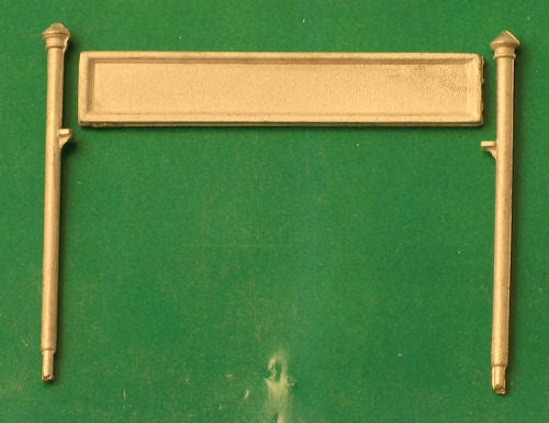 Springside DA48 GWR Station Nameboards Small Type (4) Whitemetal Kit OO Gauge