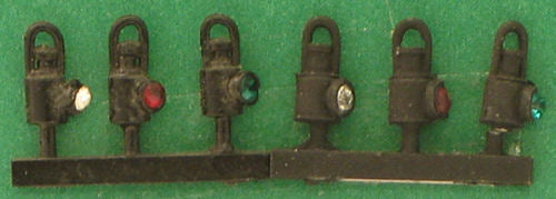 Springside DA7 Railway Hand Signal Lamps (6) OO Gauge