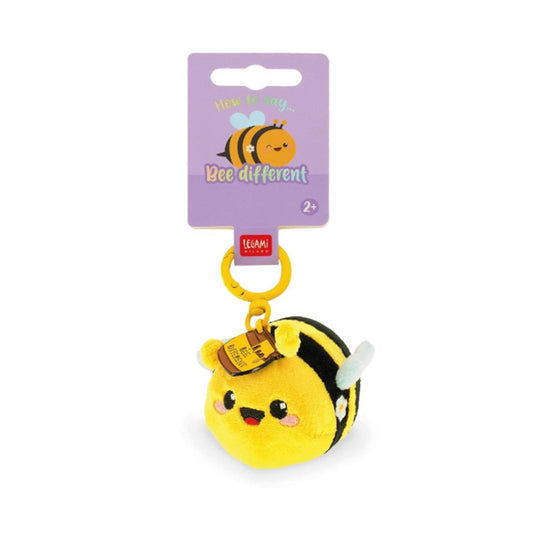 Legami Bumblebee Plush Key Ring: How to say… Bee Different SPK0009