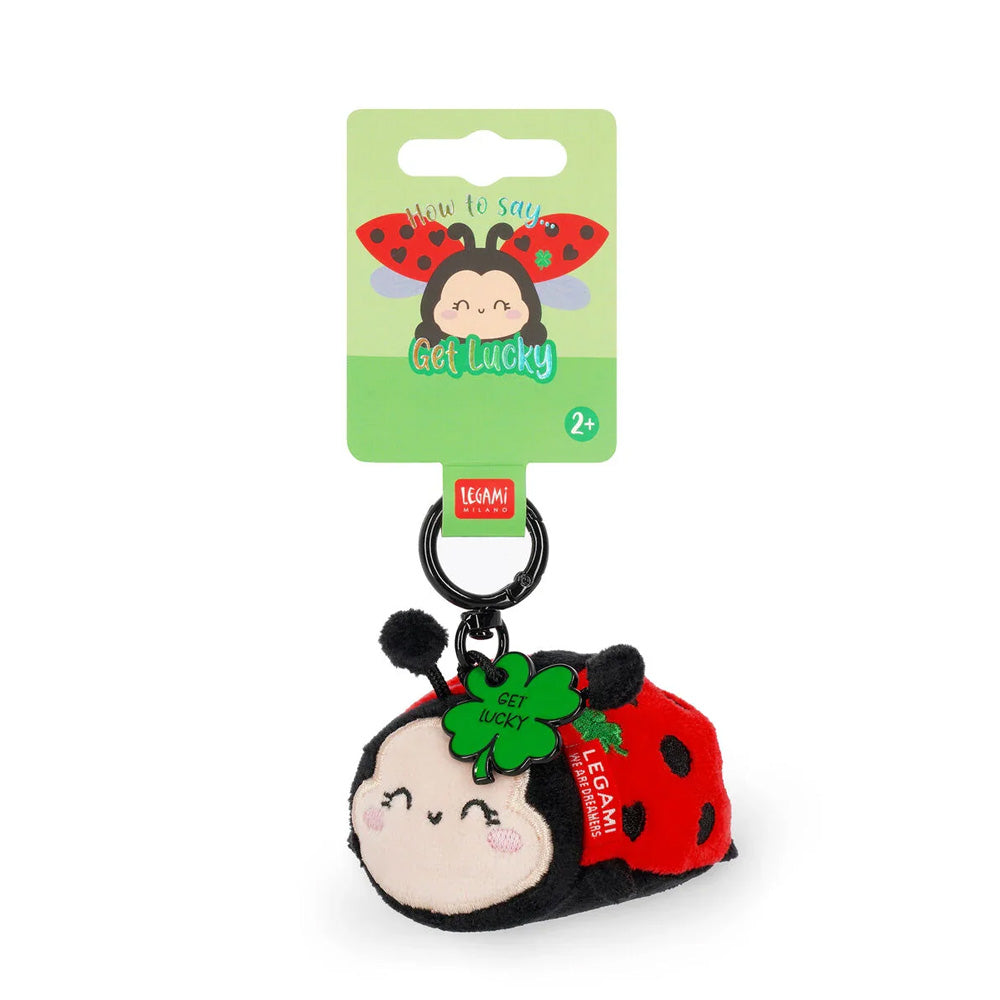 Legami Ladybug/Ladybird Plush Key Ring: How to say… Get Lucky SPK0018