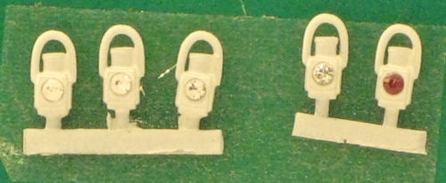 Springside N1 GWR White Head and Tail Lamps (5) N Gauge