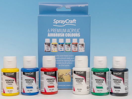 Spraycraft 1601 Acrylic Paint Set (6 x 32ml Colours)