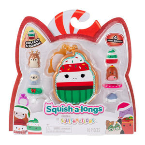 Squishmallows Squish-a-longs Christmas Holiday Clip-a-longs 4-Pack (Style 1)