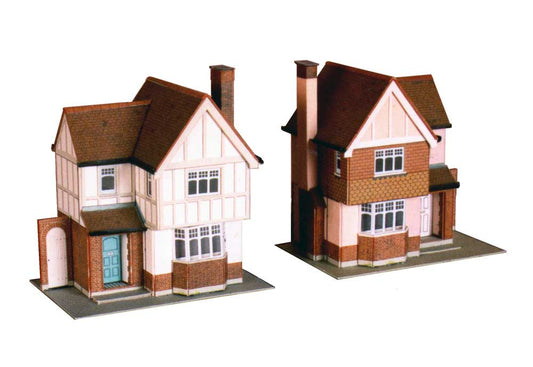 Superquick 2 Detached Houses Card Kit OO Gauge SQB23