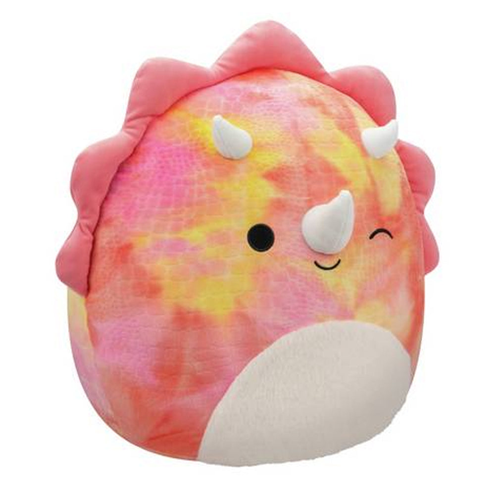 Squishmallows Trinity the Pink Tie-Dye Winking Triceratops 16" Plush Soft Toy