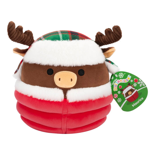 Squishmallows Maurice the Brown Moose w/Puffer Jacket 7.5" Plush Christmas 2024