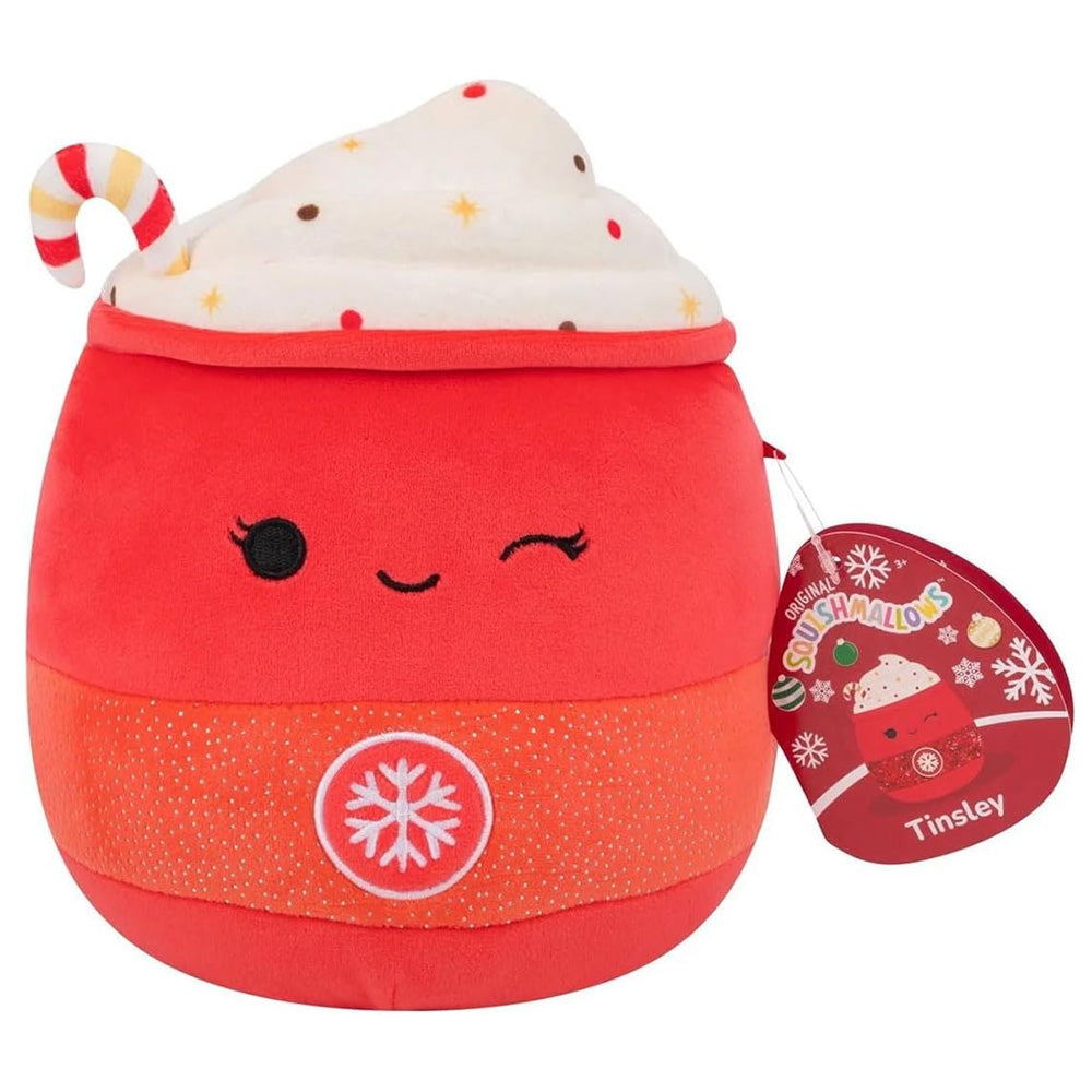 Squishmallows Tinsley the Peppermint Latte Christmas 7.5" Plush Soft Toy