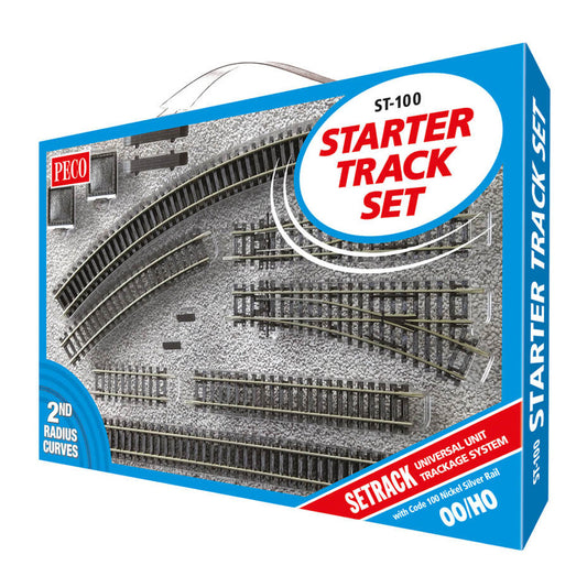 PECO ST-100 Setrack OO/HO Starter Track Set w/2nd Radius Curves Code 100