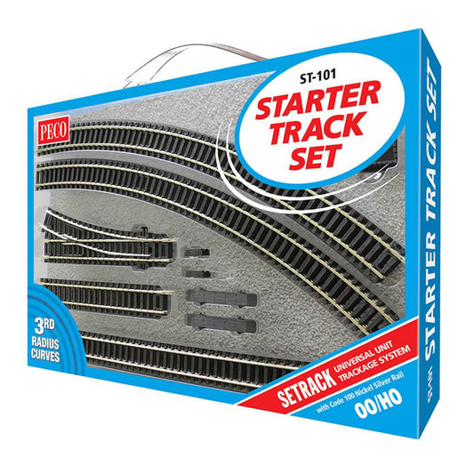 PECO ST-101 Setrack OO/HO Starter Track Set w/3rd Radius Curves Code 100