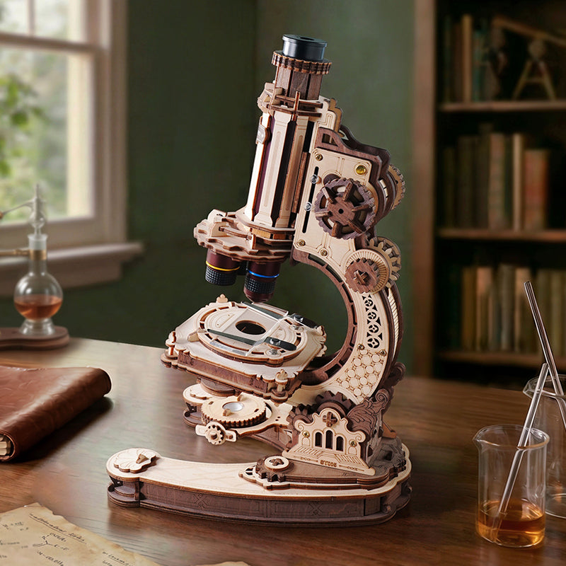 ROKR Microscope Wooden Model Kit ST005