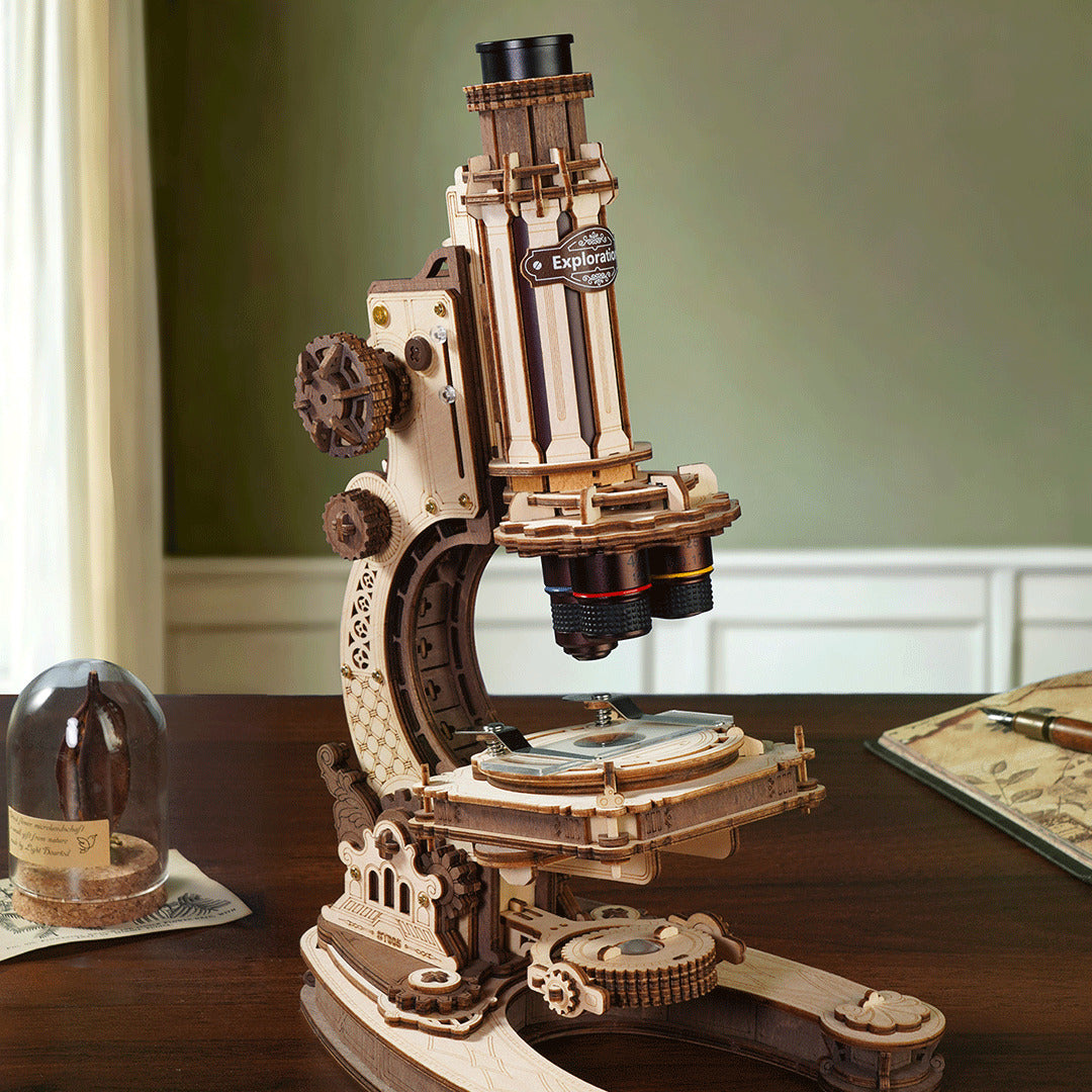 ROKR Microscope Wooden Model Kit ST005