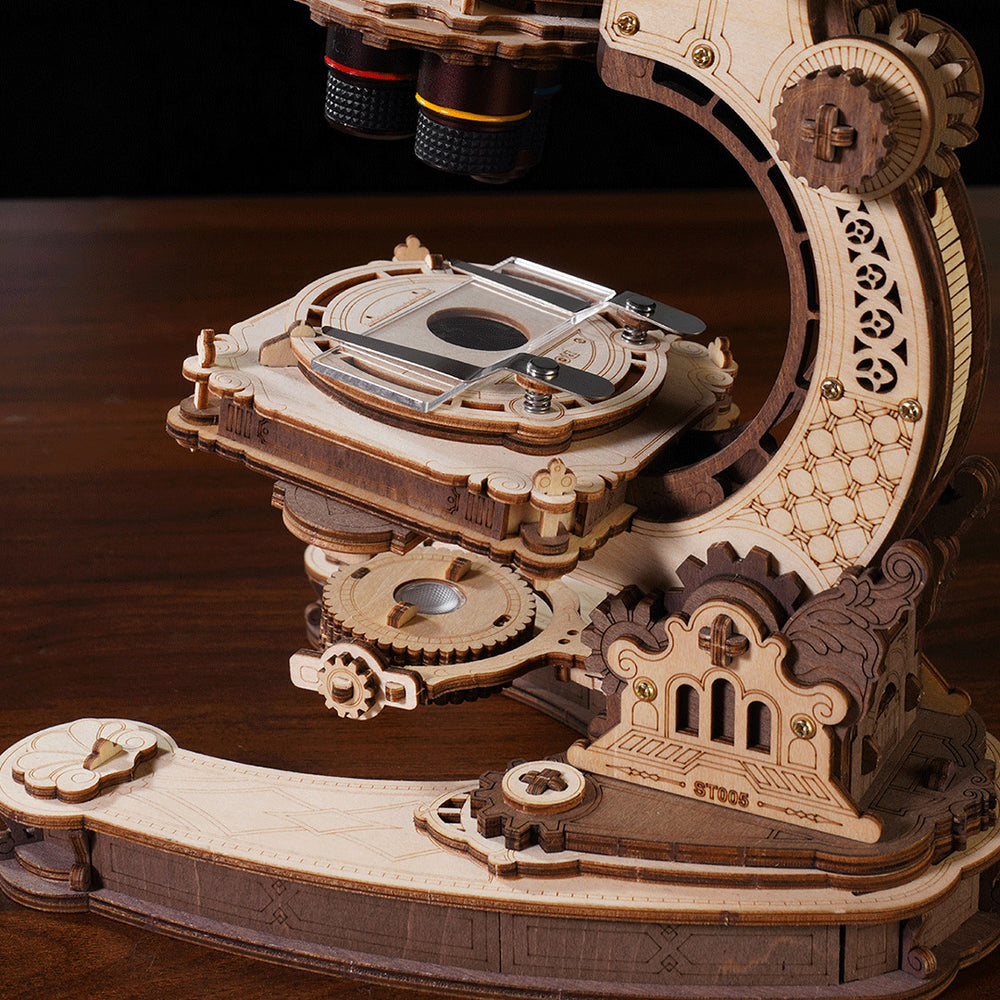 ROKR Microscope Wooden Model Kit ST005