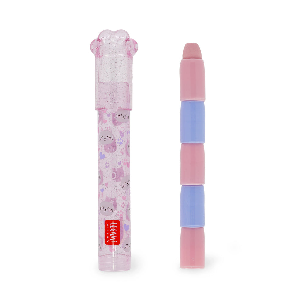 Legami Meow Stackable Erasers - Kitty