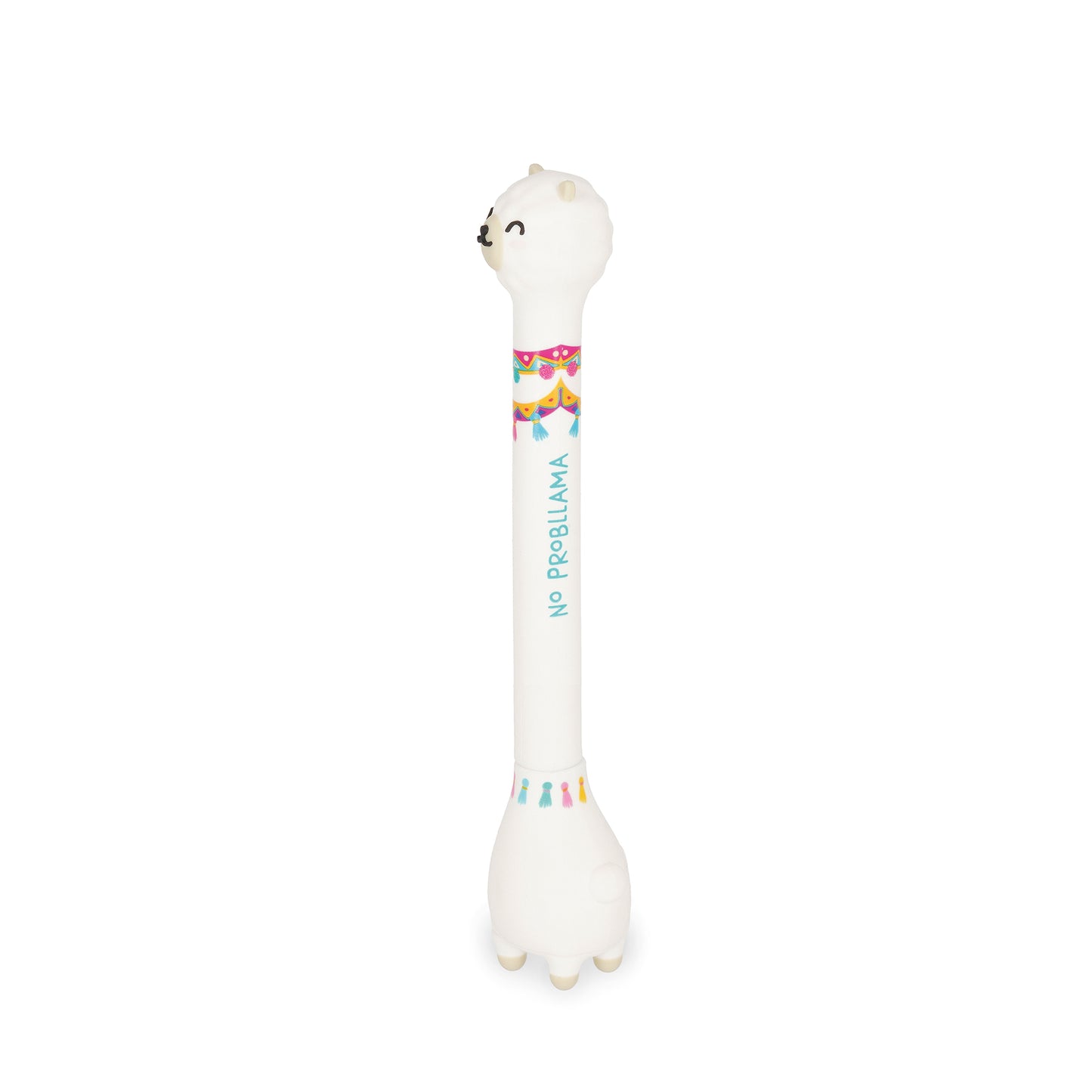 Legami Stand-Ink Ovation Ballpoint Pen with Base - Llama - Sky Blue