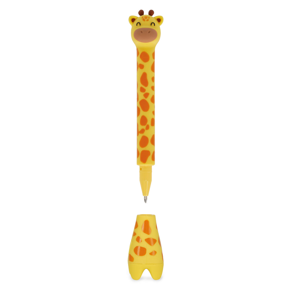 Legami Stand-Ink Ovation Ballpoint Pen with Base - Giraffe - Blue