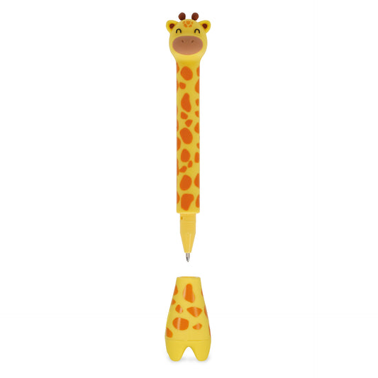 Legami Stand-Ink Ovation Ballpoint Pen with Base - Giraffe - Blue
