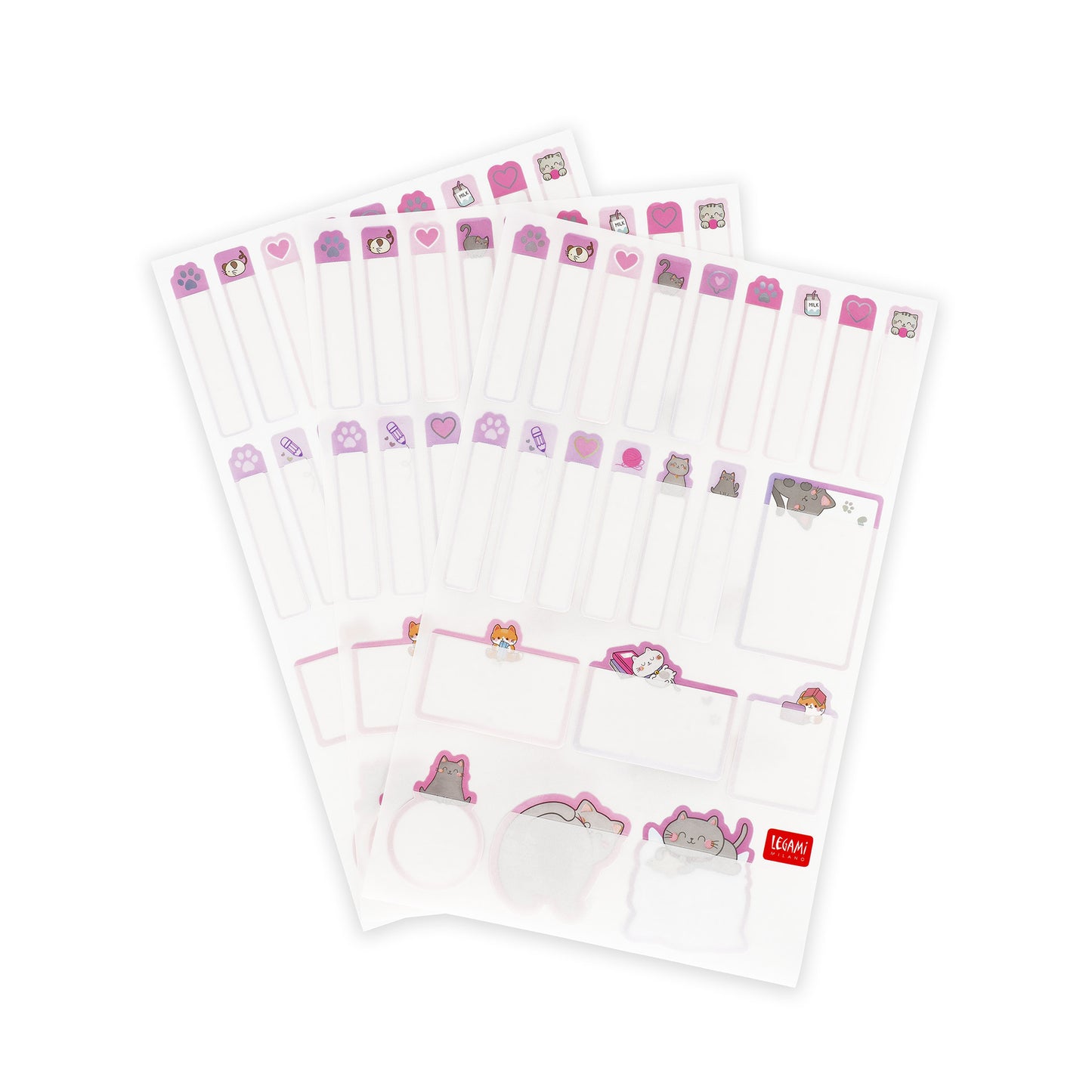 Legami My Name Is... Set of 66 Adhesive Labels - Kitty