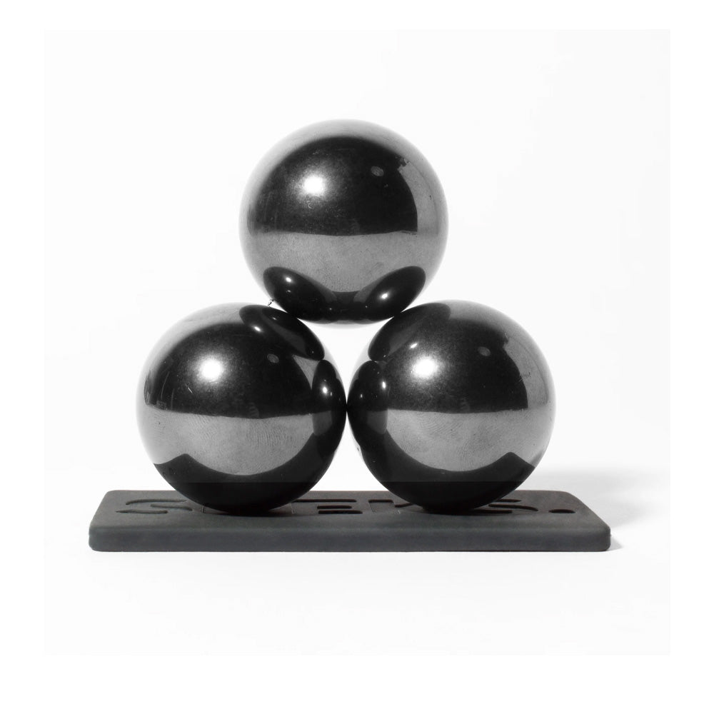 Speks Supers - Set of 3 Giant Magnet Balls: Gun Metal Adult Fidget Stress-Relief