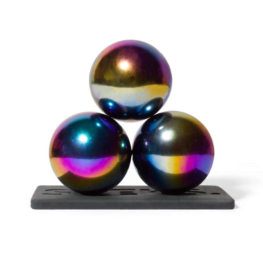 Speks Supers - Set of 3 Giant Magnet Balls: Oil Slick Adult Fidget Stress-Relief