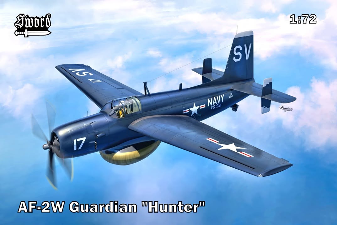 Sword 72162 Grumman AF-2W Guardian "Hunter" 1:72 Model Kit