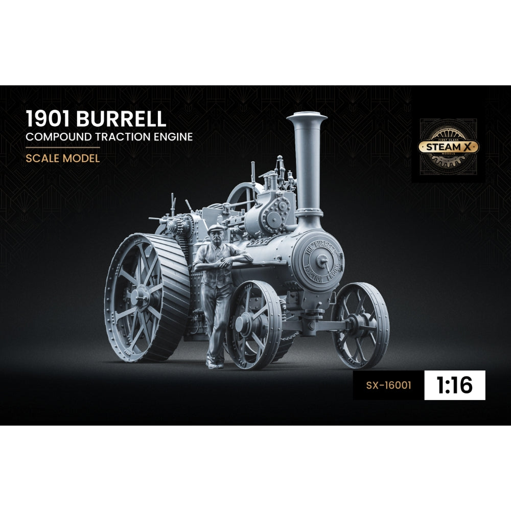 ScaleX 1901 Burrell Compound Traction Steam Engine 1:16 3D Printed Model Kit