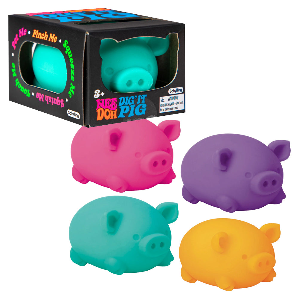 NeeDoh Dig It Pig Fidget Stress Toy - Assorted Colours – Jadlam Toys ...