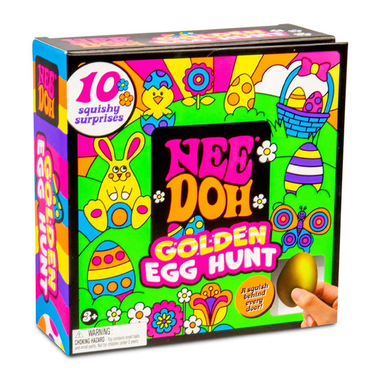 NeeDoh Golden Egg Hunt - Easter Fidget Toy Box w/Mystery Doors