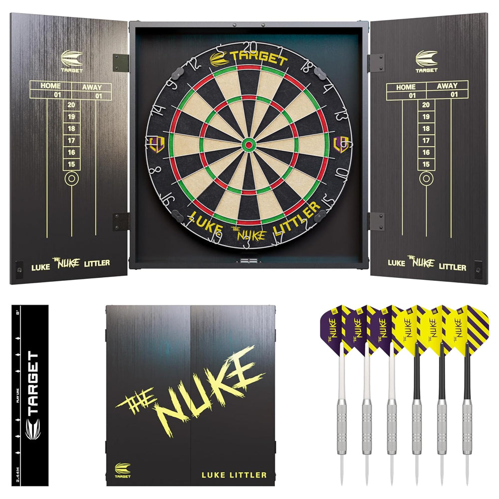 Target Luke Littler Dartboard & Cabinet Set