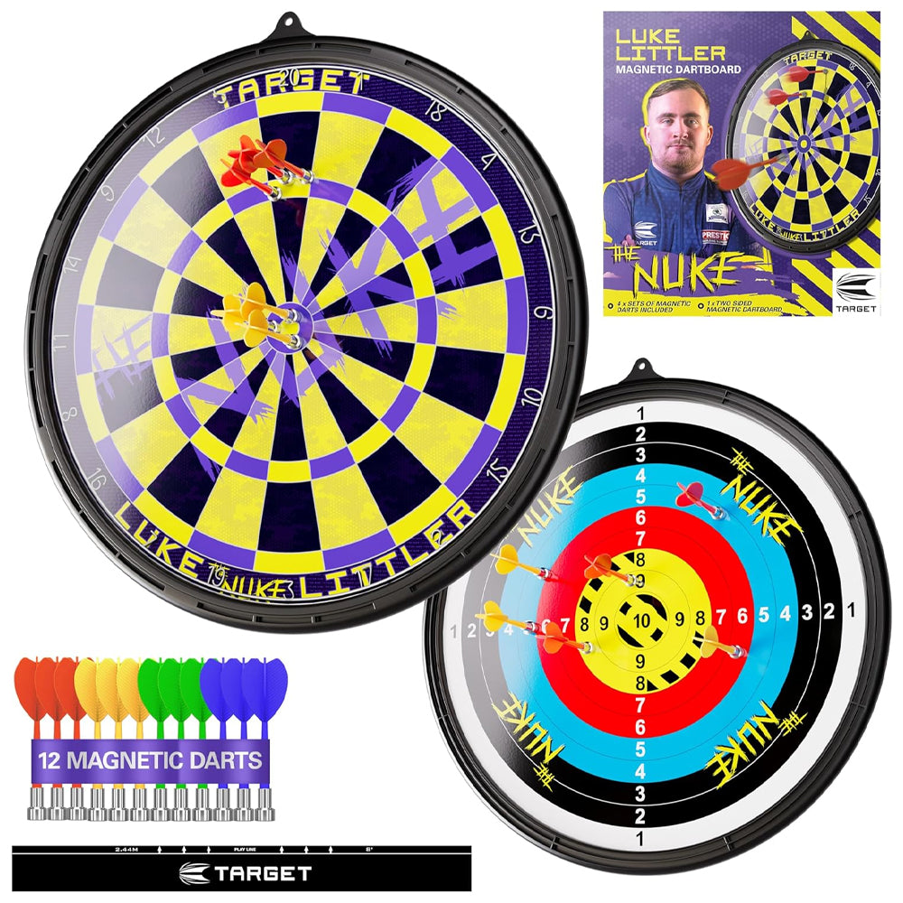 Target Luke Littler Magnetic Dartboard Set for Kids - Double Sided