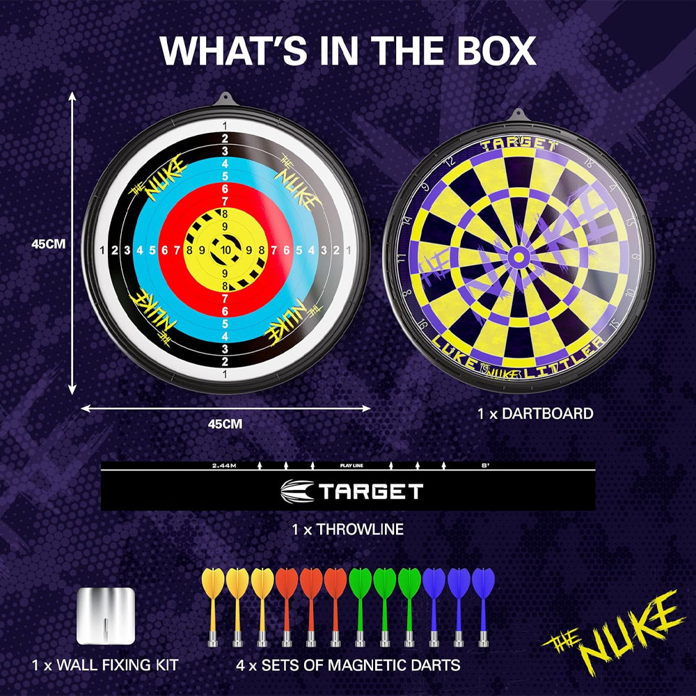 Target Luke Littler Magnetic Dartboard Set for Kids - Double Sided