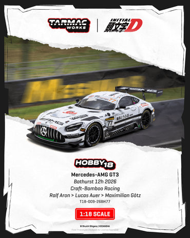 Tarmac Works Mercedes-AMG GT3 Craft-BambooBathurst 12h 2026 1:18 Diecast Model