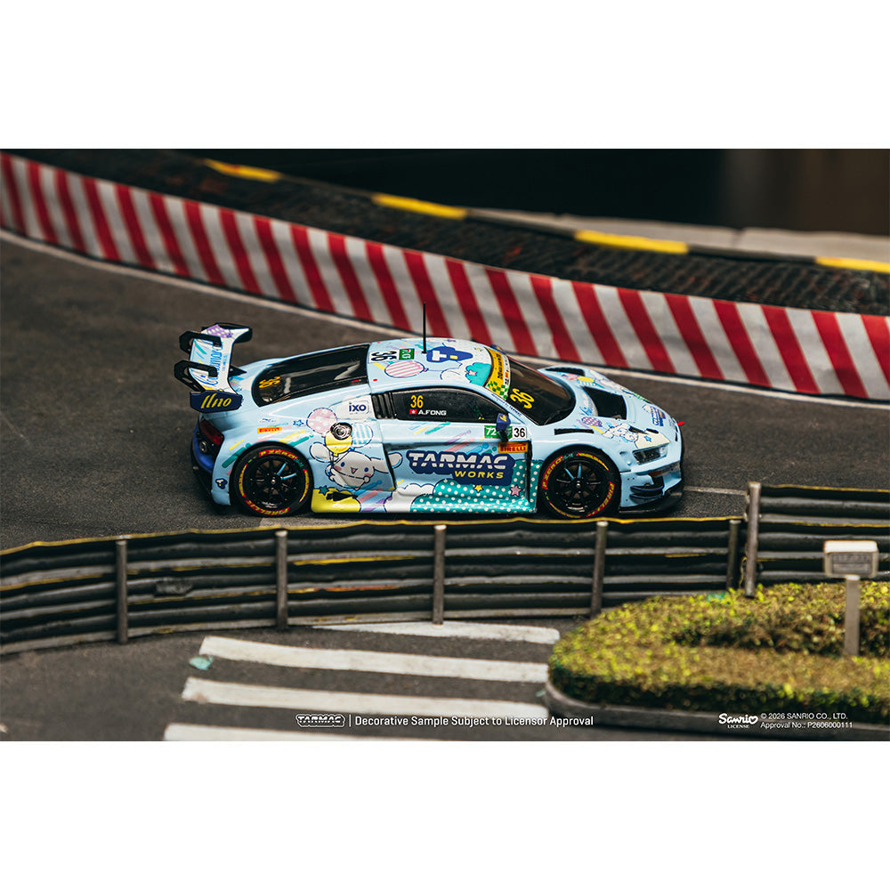 Tarmac Works Audi R8 LMS GT3 Evo II Macau FIA GT Cinnamoroll 1:43 Diecast Car