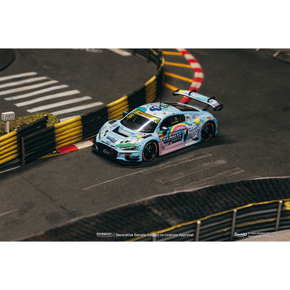 Tarmac Works Audi R8 LMS GT3 Evo II Macau FIA GT Cinnamoroll 1:43 Diecast Car