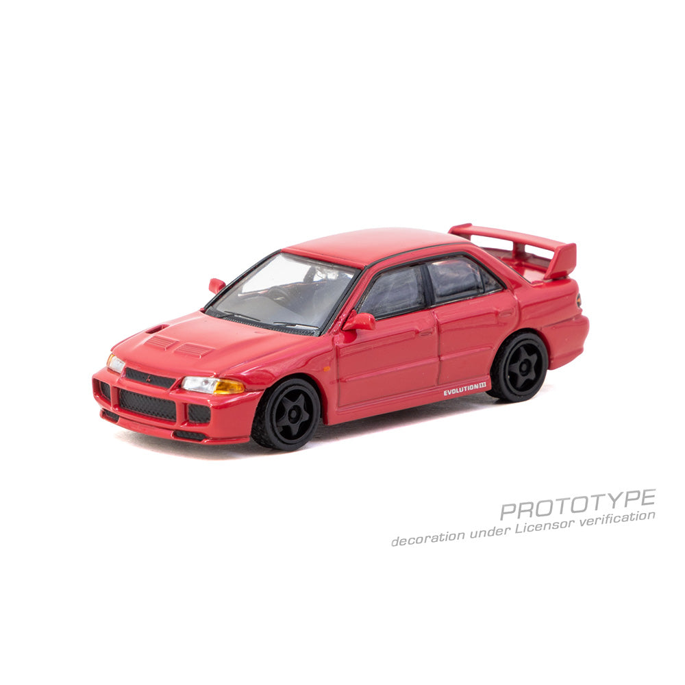 Tarmac Works Mitsubishi Lancer GSR Evolution III Red 1:64 Diecast Model 050