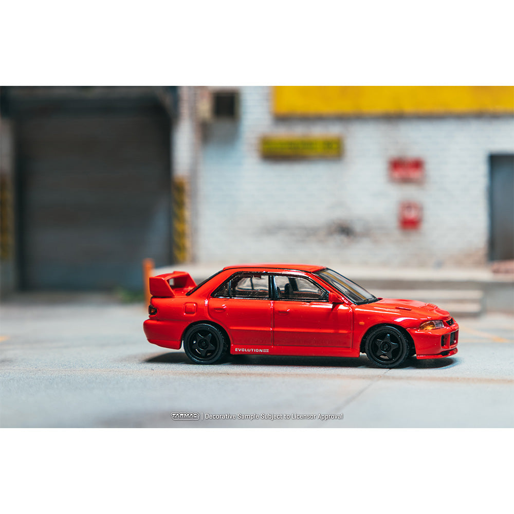 Tarmac Works Mitsubishi Lancer GSR Evolution III Red 1:64 Diecast Model 050